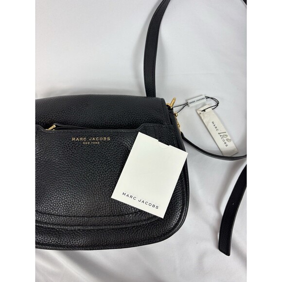 Marc Jacobs Empire City Crossbody Flap Shoulder Bag Black Leather - Picture 11 of 15
